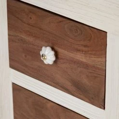 Wolf-Möbel Kommode Maison I - Akazie massiv - Akazie Stone / Antik Weiß -Schlafzimmer Verkaufe DE 1000257219 220406 055 DETAILS P000000001000257219