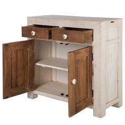 Wolf-Möbel Kommode Maison II - Akazie massiv - Akazie Stone / Antik Weiß -Schlafzimmer Verkaufe DE 1000257252 220406 040 DETAILS P000000001000257252