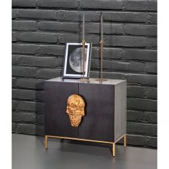 Red Living Kommode Worland II - Echtholzfurnier / Metall - Eiche Schwarz / Gold -Schlafzimmer Verkaufe DE 1000259767 210601 10150300010 MOOD DETAILS P000000001000259767 mood