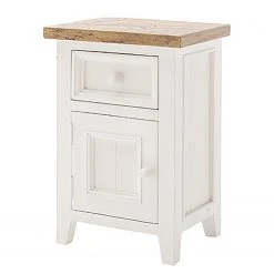 Maison Belfort Nachtkommode Balignton - Kiefer massiv - Weiß