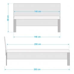 Red Living Bettgestell Buzan I - Altholz Dekor / Anthrazit -Schlafzimmer Verkaufe DE 1000261640 210430 11482700021 SKETCH DETAILS P000000001000261640 sketch