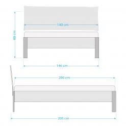 Red Living Bettgestell Buzan II - Altholz Dekor / Anthrazit -Schlafzimmer Verkaufe DE 1000261641 210430 11483600026 SKETCH DETAILS P000000001000261641 sketch