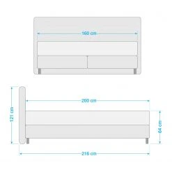 Loftscape Boxspringbett Haanja - Grau - 160 x 200cm -Schlafzimmer Verkaufe DE 1000264803 210517 17403100138 SKETCH DETAILS P000000001000264803 sketch