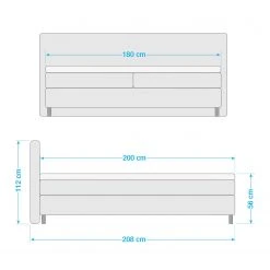Loftscape Boxspringbett Cabo Rojo - Silber - 180 x 200cm -Schlafzimmer Verkaufe DE 1000264813 210517 17403300203 SKETCH DETAILS P000000001000264813 sketch