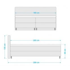 Loftscape Boxspringbett Mandja - Grau - 160 x 200cm -Schlafzimmer Verkaufe DE 1000264844 210517 17403900398 SKETCH DETAILS P000000001000264844 sketch