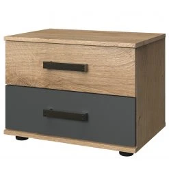 Wimex Nachtkommode Malmoe - Eiche geplankt Dekor / Graphit