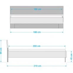 Wimex Futonbett Malmoe - Edeltanne Dekor / Graphit - 180 x 200cm -Schlafzimmer Verkaufe DE 1000265163 210806 16490300033 SKETCH DETAILS P000000001000265163 sketch