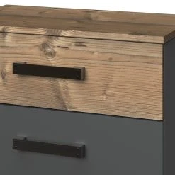 Wimex Schlafzimmer-Set Malmoe II (4-teilig) - Edeltanne Dekor / Graphit - 180 x 200cm - Breite: 270 cm -Schlafzimmer Verkaufe DE 1000265170 210806 12331200389 DETAILS P000000001000265170