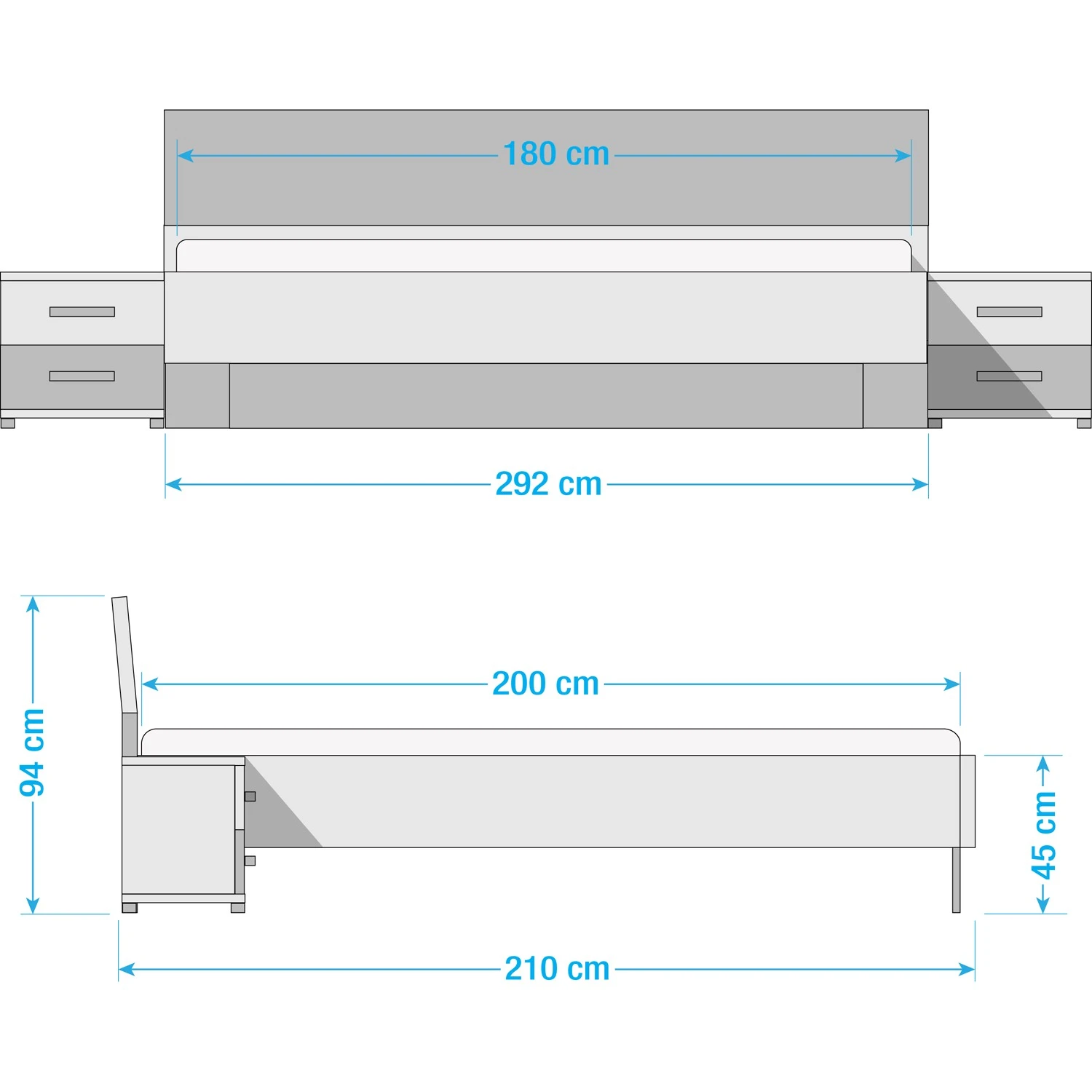 Wimex Schlafzimmer-Set Malmoe III (4-teilig) - Edeltanne Dekor / Graphit - Breite: 225 cm 7 Wimex Schlafzimmer-Set Malmoe III (4-teilig) - Edeltanne Dekor / Graphit - Breite: 225 cm – Bild 7