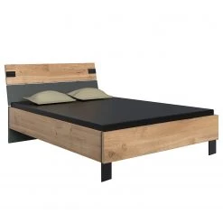 Wimex Bettanlage Malmoe - Eiche geplankt Dekor / Graphit - 140 x 200cm -Schlafzimmer Verkaufe DE 1000265219 210806 12305800210 DETAILS P000000001000265219