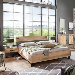 Wimex Bettanlage Malmoe - Eiche geplankt Dekor / Graphit - 140 x 200cm -Schlafzimmer Verkaufe DE 1000265219 210806 12305900211 MOOD DETAILS P000000001000265219 mood