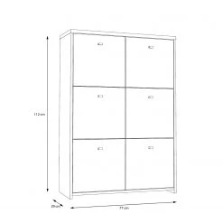 Loftscape Kommode Rison V - Eiche Artisan Dekor / Weiß -Schlafzimmer Verkaufe DE 1000272369 210819 07024600081 SKETCH DETAILS P000000001000272369 sketch