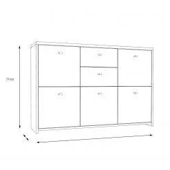 Loftscape Kommode Rison IV - Dunkelgrau / Altholz Dekor -Schlafzimmer Verkaufe DE 1000272373 210819 07024600101 SKETCH DETAILS P000000001000272373 sketch