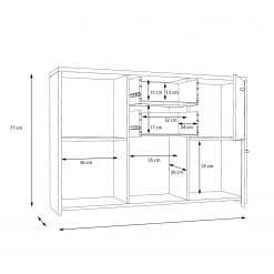 Loftscape Kommode Rison IV - Dunkelgrau / Altholz Dekor -Schlafzimmer Verkaufe DE 1000272373 210819 07024600102 SKETCH DETAILS P000000001000272373 sketch