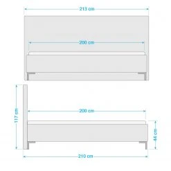 Loftscape Polsterbett Martu - Anthrazit - 200 x 200cm -Schlafzimmer Verkaufe DE 1000272403 210614 14422500070 SKETCH DETAILS P000000001000272403 sketch