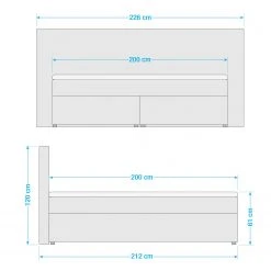 Loftscape Boxspringbett Heiko - Silber - 200 x 200cm - H3 -Schlafzimmer Verkaufe DE 1000273268 210625 11313900582 SKETCH DETAILS P000000001000273268 sketch