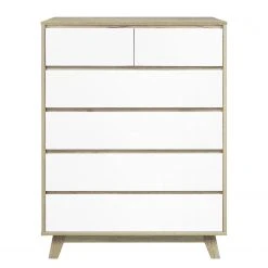 Norrwood Kommode Jano II - Weiß / Eiche Artisan Dekor -Schlafzimmer Verkaufe DE 1000273497 210615 13505700043 DETAILS P000000001000273497