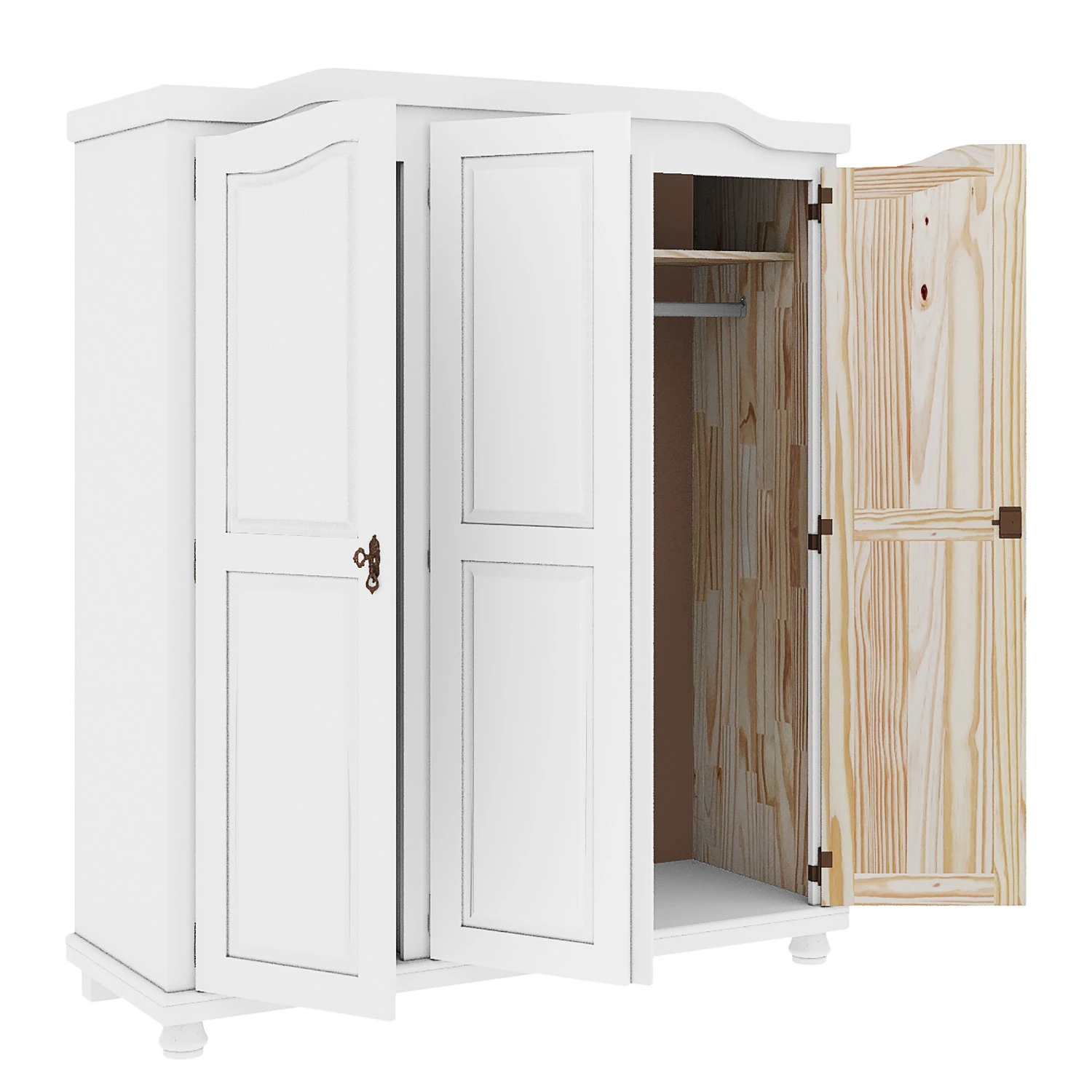 Maison Belfort Drehtürenschrank Heidi - Weiß - 3 4 Maison Belfort Drehtürenschrank Heidi - Weiß - 3 – Bild 4