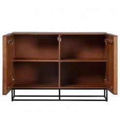 Red Living Kommode Borro II - Mango massiv / Metall - Mango / Schwarz -Schlafzimmer Verkaufe DE 1000275679 210630 12481900373 DETAILS P000000001000275679