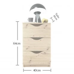 Loftscape Nachtkommode Caham - Eiche Artisan Dekor - 3 -Schlafzimmer Verkaufe DE 1000278325 210713 13300100093 SKETCH DETAILS P000000001000278325 sketch