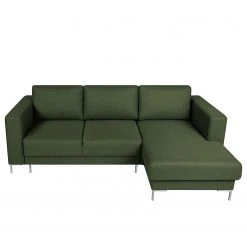 Fredriks Ecksofa Summer - Webstoff Mavie: Dunkelgrün - Longchair davorstehend rechts - Mit Schlaffunktion -Schlafzimmer Verkaufe DE 1000279799 211217 13143400768 DETAILS P000000001000279799