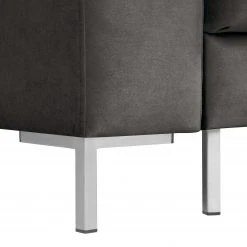 Fredriks Ecksofa Summer - Samt Vaia: Dunkelgrau - Longchair davorstehend rechts - Mit Schlaffunktion -Schlafzimmer Verkaufe DE 1000279810 211217 13144100961 DETAILS P000000001000279810