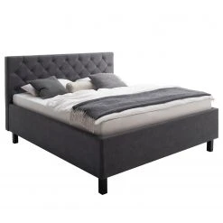 Meise.möbel Polsterbett San Remo - Anthrazit - 180 x 200cm - Schwarz