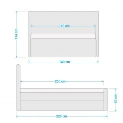 Loftscape Polsterbett Darlington - Silber - 140 x 200cm -Schlafzimmer Verkaufe DE 1000281860 210916 10545800604 SKETCH DETAILS P000000001000281860 sketch