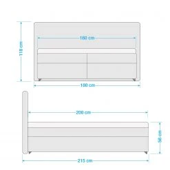Loftscape Polsterbett Retford - Dunkelgrau - 160 x 200cm -Schlafzimmer Verkaufe DE 1000281903 210916 10550000646 SKETCH DETAILS P000000001000281903 sketch