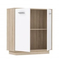 Loftscape Kommode Aracala - Weiß / Eiche Sonoma Dekor -Schlafzimmer Verkaufe DE 1000285707 210813 14521500065 DETAILS P000000001000285707