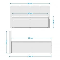 Loftscape Boxspringbett Scarlett - Grau - 180 x 200cm -Schlafzimmer Verkaufe DE 1000287248 210909 13144100018 SKETCH DETAILS P000000001000287248 sketch