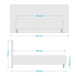 Studio Copenhagen Polsterbett Homely - Microfaser Alana: Dunkelblau - 180 x 200cm -Schlafzimmer Verkaufe DE 1000292758 210923 090518000519 SKETCH DETAILS P000000001000292758 sketch