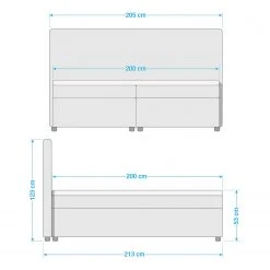 Loftscape Boxspringbett Miriam - Beige - 200 x 200cm -Schlafzimmer Verkaufe DE 1000294472 220223 500 SKETCH DETAILS P000000001000294472 sketch