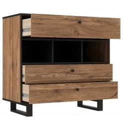 Red Living Kommode Trylith - Eiche Rustikal Dekor / Schwarz -Schlafzimmer Verkaufe DE 1000295077 211125 14485200041 DETAILS P000000001000295077