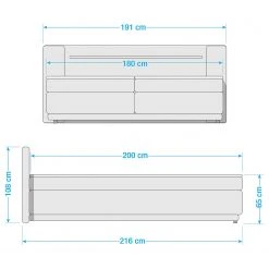 Loftscape Boxspringbett Michel - Grau -Schlafzimmer Verkaufe DE 1000297596 211229 1408100000503 SKETCH DETAILS P000000001000297596 sketch