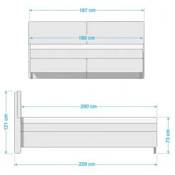 Loftscape Boxspringbett Christina - Schwarz - Doppelmatratze H3/H4 -Schlafzimmer Verkaufe DE 1000297607 211229 140833000514 SKETCH DETAILS P000000001000297607 sketch