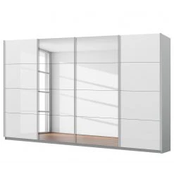 Schwebetürenschrank SKØP gloss reflect - Hochglanz Weiß / Seidengrau - Höhe: 236 cm - Breite: 360 cm - 4