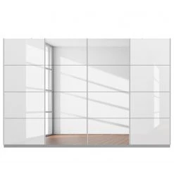 Schwebetürenschrank SKØP gloss reflect - Hochglanz Weiß / Seidengrau - Höhe: 236 cm - Breite: 360 cm - 4 -Schlafzimmer Verkaufe DE 1000303475 220110 08282400270 DETAILS P000000001000303475