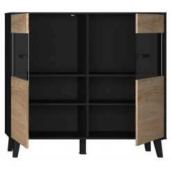 Norrwood Kommode Argenteuil II - Eiche Artisan Dekor / Schwarz -Schlafzimmer Verkaufe DE 1000304816 211027 10511700140 DETAILS P000000001000304816