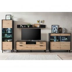 Norrwood Kommode Argenteuil II - Eiche Artisan Dekor / Schwarz -Schlafzimmer Verkaufe DE 1000304816 211118 072224000029 MOOD DETAILS P000000001000304816 mood