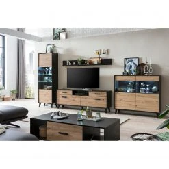 Norrwood Kommode Argenteuil II - Eiche Artisan Dekor / Schwarz -Schlafzimmer Verkaufe DE 1000304816 211118 07222500031 MOOD DETAILS P000000001000304816 mood