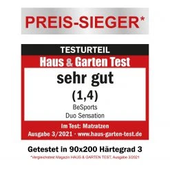 BeCo Kaltschaummatratze Duo Sensation - 90 x 200cm - H2 -Schlafzimmer Verkaufe DE 1000307730 211115 132201000613 ICON DETAILS P000000001000307730 icon seal