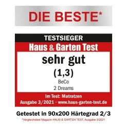 BeCo Kaltschaummatratze Dreams - 120 x 200cm - H3 -Schlafzimmer Verkaufe DE 1000307747 211115 132203000650 ICON DETAILS P000000001000307747 icon seal