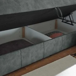 Loftscape Polsterbett Madras - Microfaser Salvo: Grau -Schlafzimmer Verkaufe DE 1000307947 211217 11314500428 DETAILS P000000001000307947