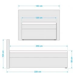 Loftscape Boxspringbett Le Roy - Microvelours Thala: Anthrazit - 120 x 200cm -Schlafzimmer Verkaufe DE 1000307953 211217 113308001009 SKETCH DETAILS P000000001000307953 sketch