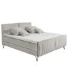 Loftscape Boxspringbett Kendisi - Microvelours Thala: Silber