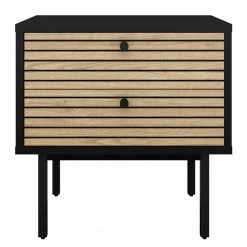 Red Living Kommode Uckerby II - Echtholzfurnier - Eiche / Schwarz -Schlafzimmer Verkaufe DE 1000310534 211125 111835000116 DETAILS P000000001000310534