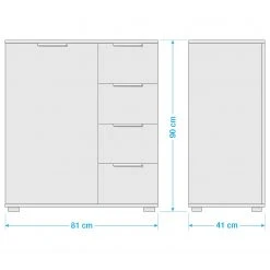 Wimex Kommode Gibraltar I - Eiche Artisan Dekor / Anthrazit -Schlafzimmer Verkaufe DE 1000313140 220107 0816590000503 SKETCH DETAILS P000000001000313140 sketch