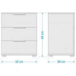 Wimex Nachtkommode Gibraltar - Eiche Artisan Dekor / Anthrazit - 3 - 2er Set -Schlafzimmer Verkaufe DE 1000313167 220107 081700000560 SKETCH DETAILS P000000001000313167 sketch