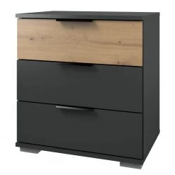 Wimex Nachtkommode Gibraltar - Eiche Artisan Dekor / Anthrazit - 3 - 2er Set -Schlafzimmer Verkaufe DE 1000313167 220107 08170000089 DETAILS P000000001000313167
